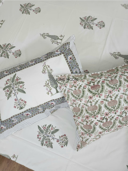 Summer Alley - Block Printed Bedsheet Set