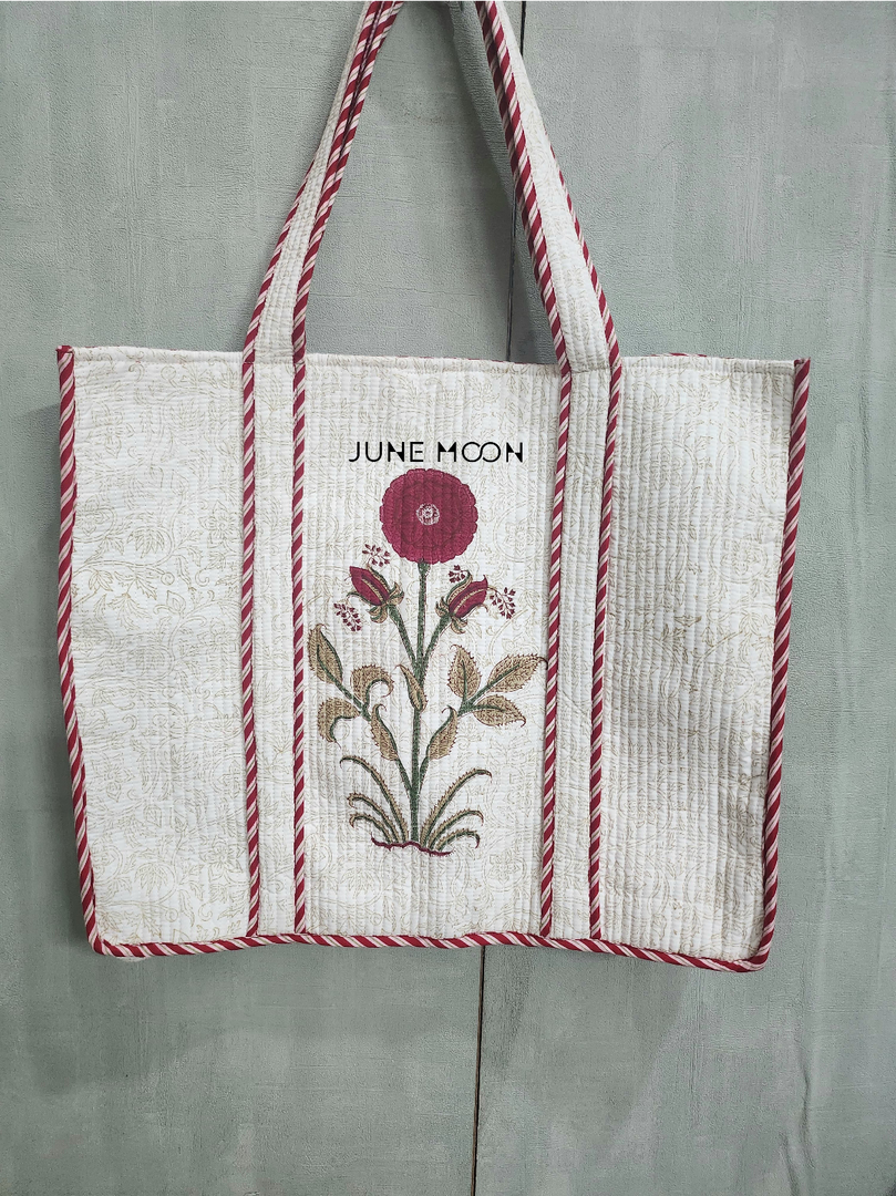 Roza - Block Printed Tote Bag