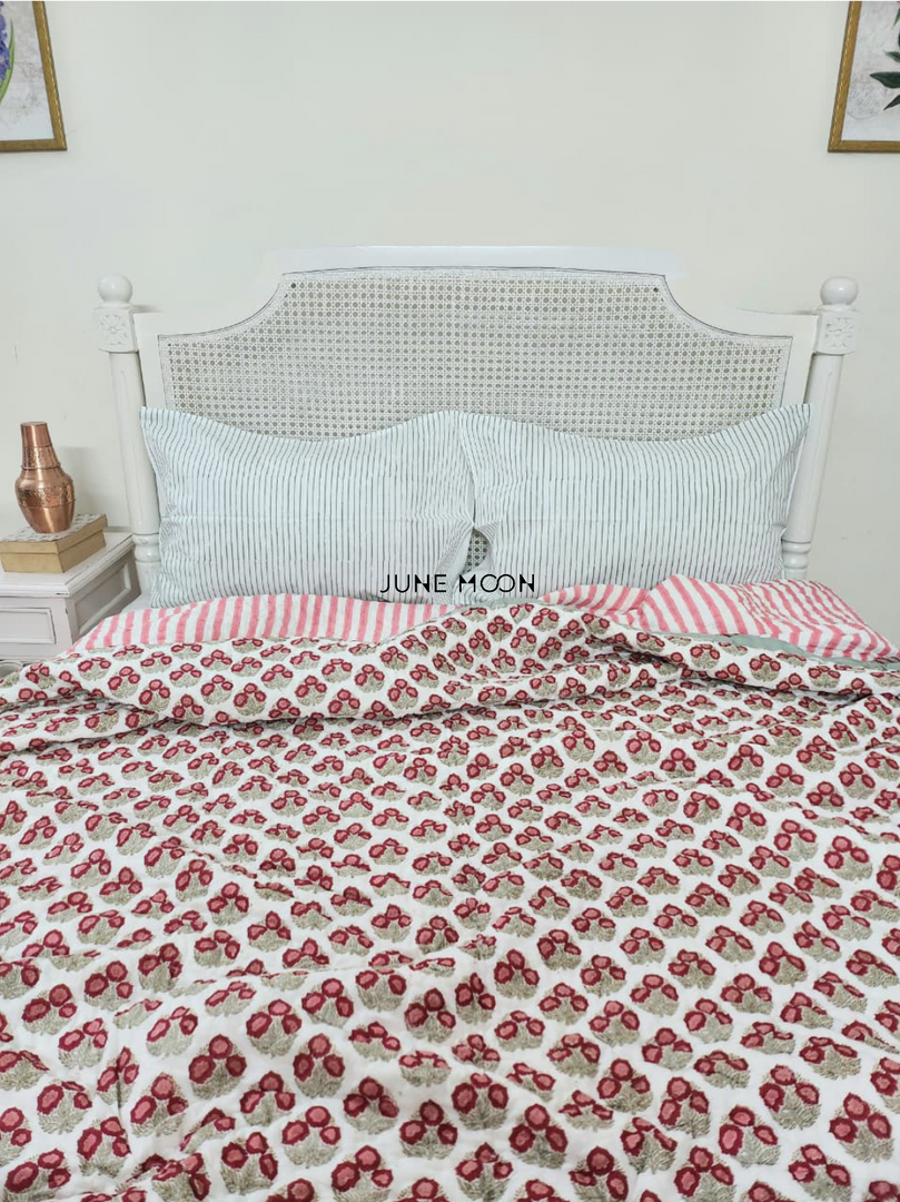 Noor - Block Printed Muslin Quilt