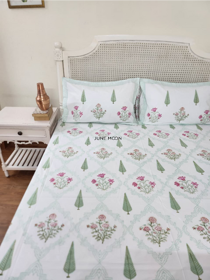 Firdaus - Block Printed Bedsheet Set