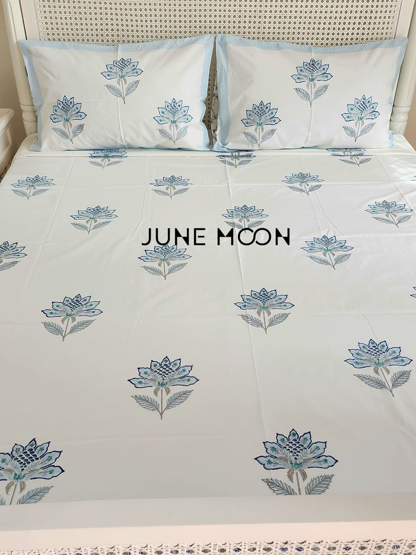 Eden Moon – Block Printed Bedsheet Set