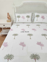 Load image into Gallery viewer, Forget Me Not - Block Printed Bedsheet Set
