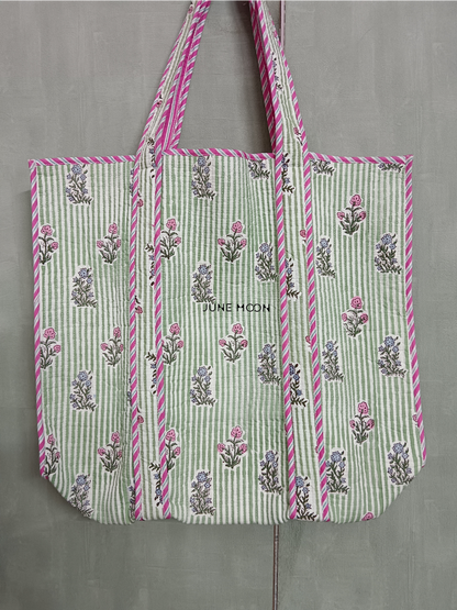 Roza - Block Printed Tote Bag