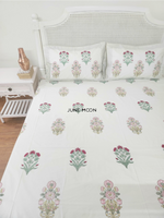 Load image into Gallery viewer, Casacream - Block Printed Bedsheet Set (Cream Base)
