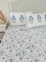 Load image into Gallery viewer, Willow Bank - Block Printed Bedsheet Set
