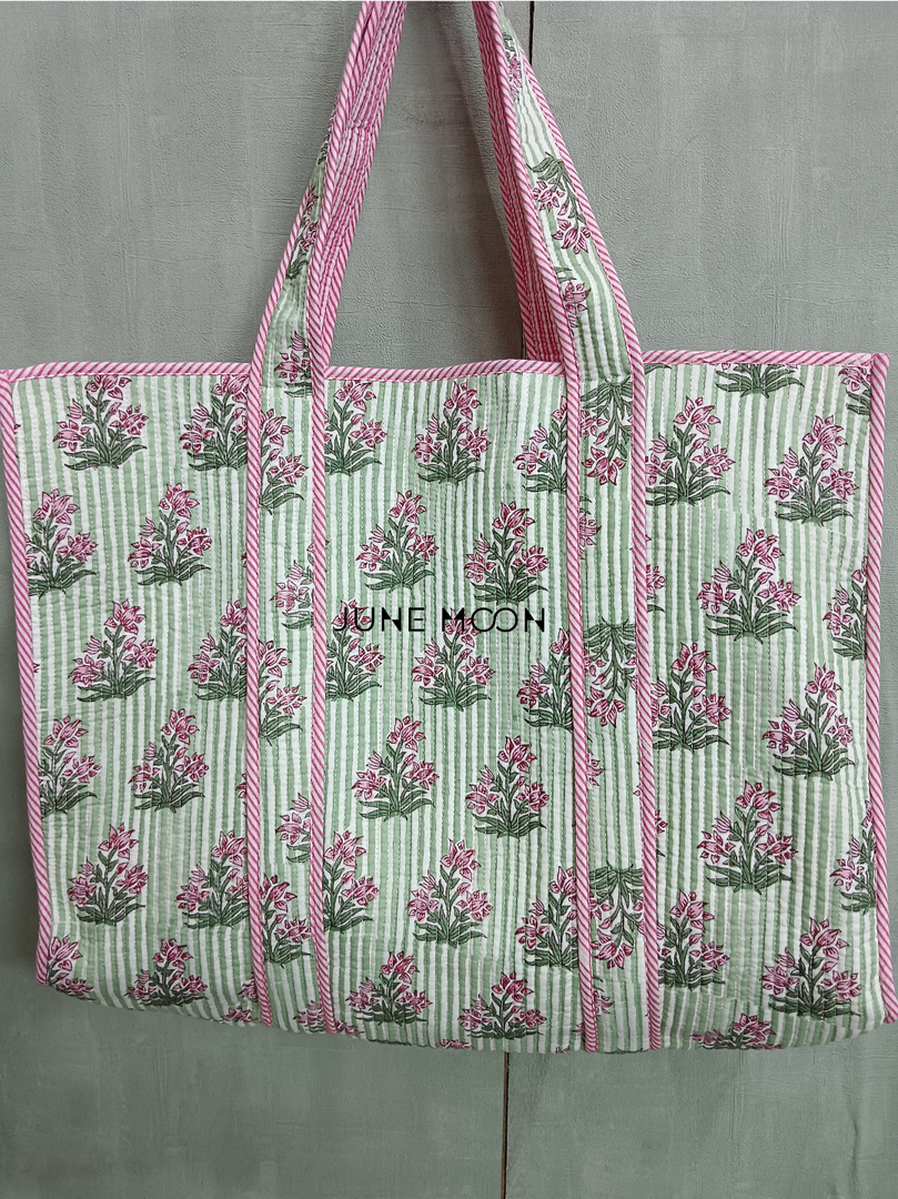 Roza - Block Printed Tote Bag