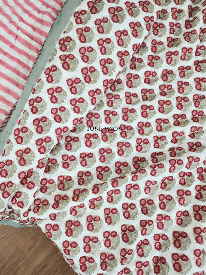 Noor - Block Printed Muslin Quilt