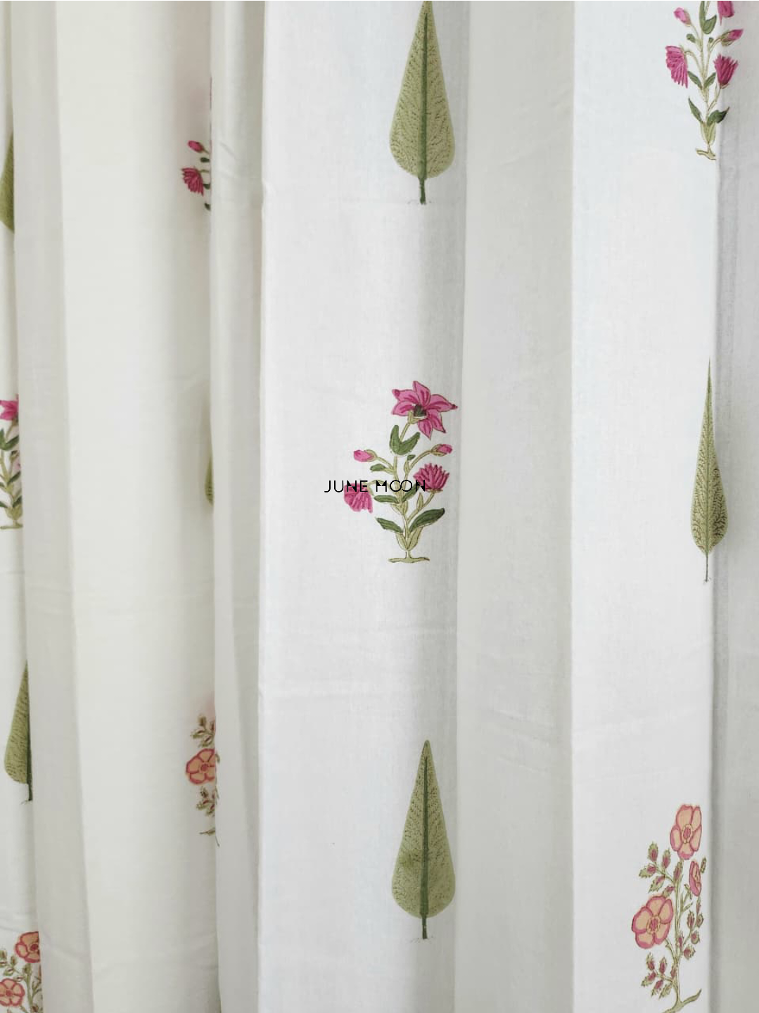 Summer Rouge - Block Printed Curtains