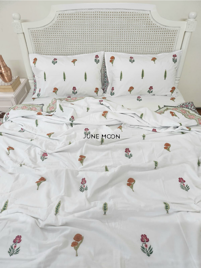 Shades of Grace - Block Printed Muslin Dohar
