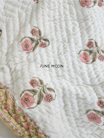 Load image into Gallery viewer, Dainty Whispers - Block Printed Muslin Quilt
