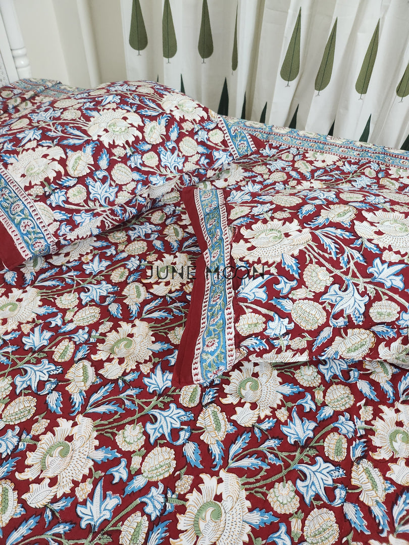 Bindiya - Block Printed Bedsheet Set