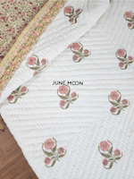 Load image into Gallery viewer, Dainty Whispers - Block Printed Muslin Quilt
