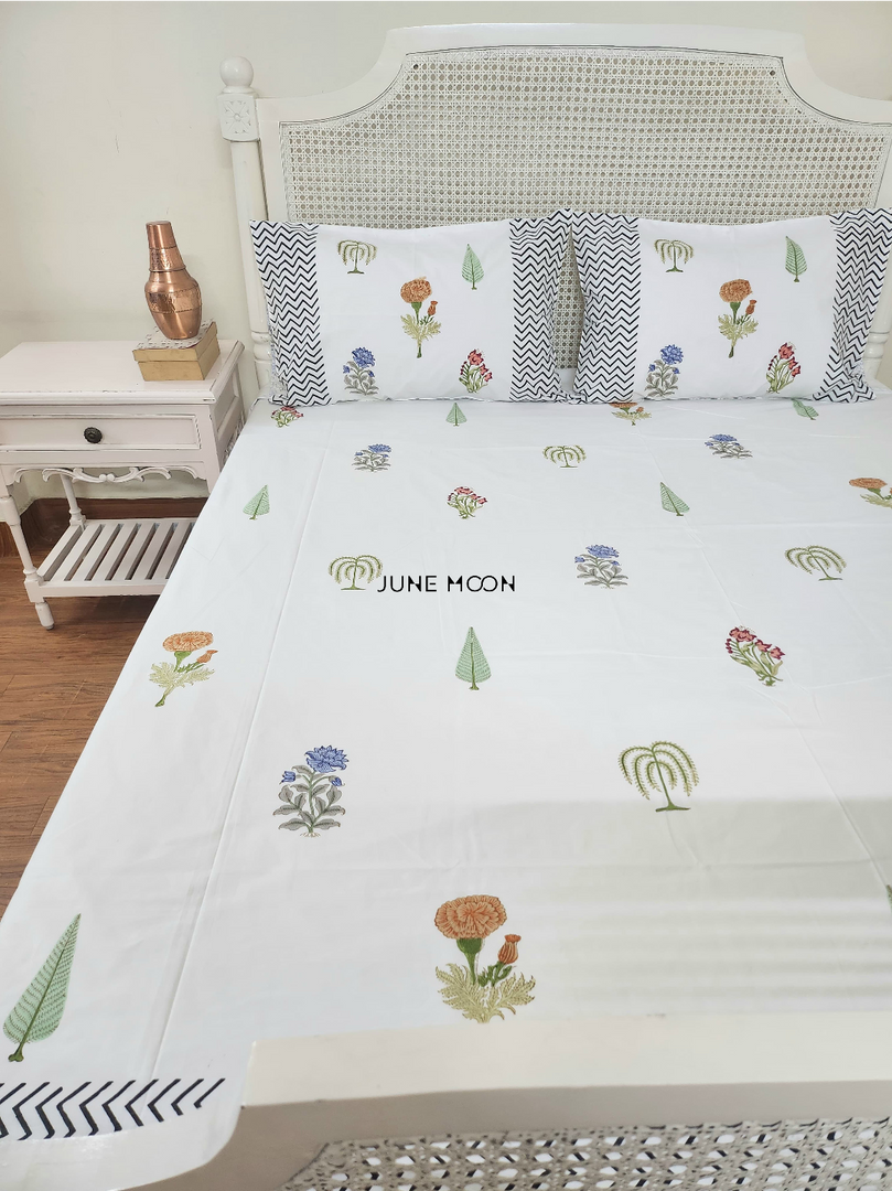 Core Hues - Block Printed Bedsheet Set
